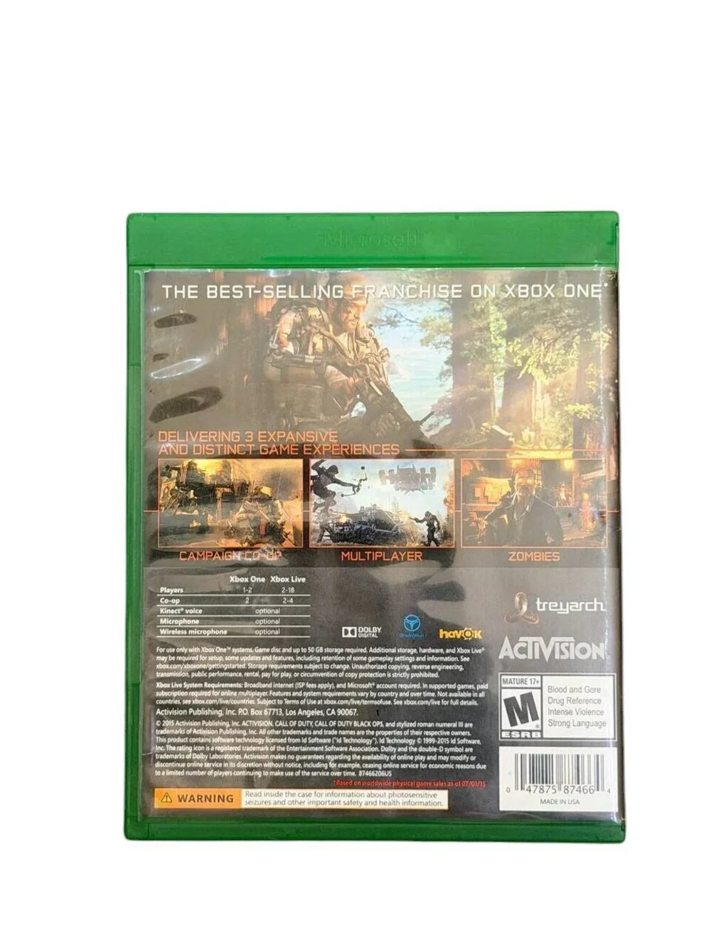 Call of Duty: Black Ops III — 2015 — Xbox One — Treyarch / Activision